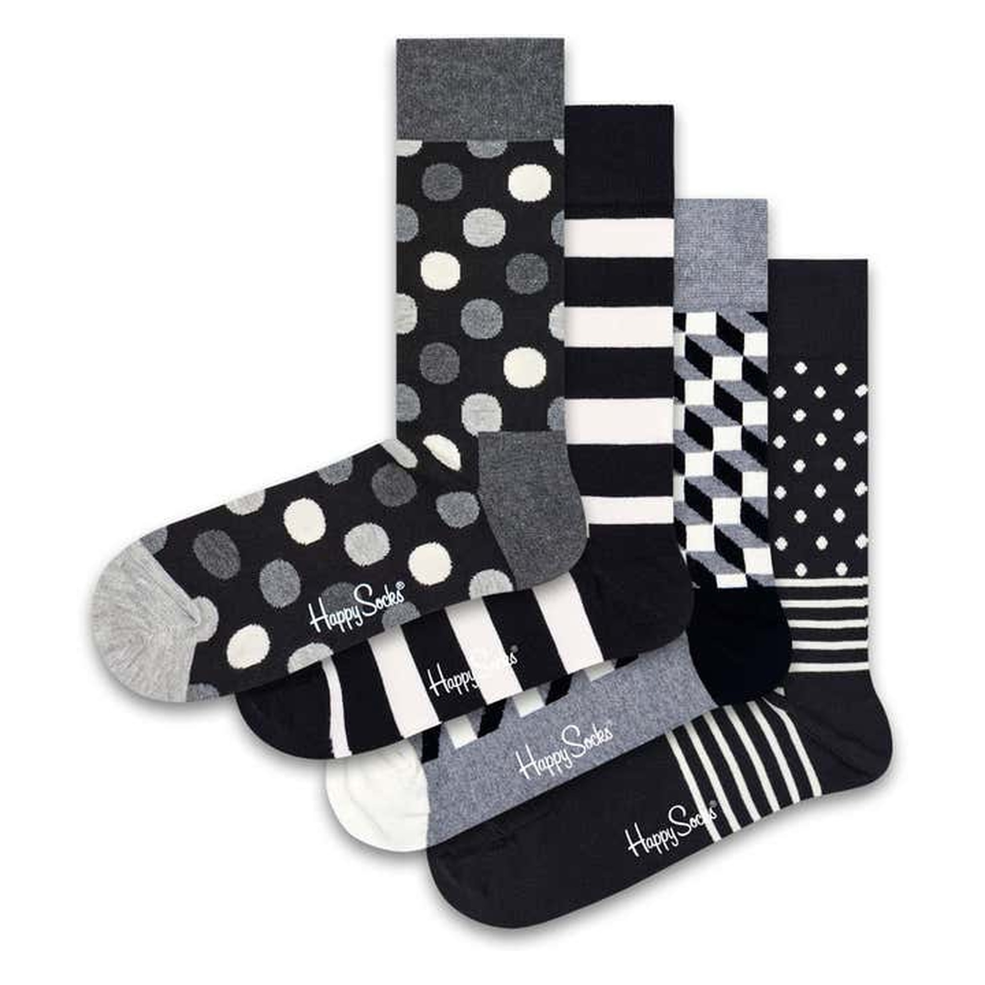 Calcetines 4- blanco y negro happyHappysockss