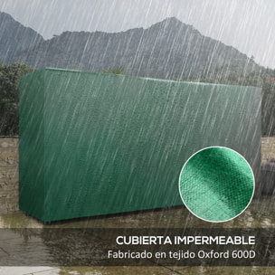 Soporte para Leña con Cubierta Estante de Leña Leñero de Metal Ajustable con Estante para Interior y Exterior Carga 200kg 200x36x99 cm Verde Oscuro y Negro