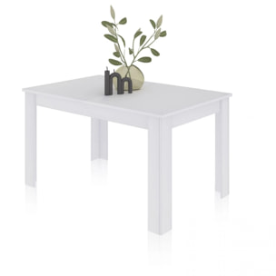 Mesa de comedor extensible Danna 140 Blanco Artik (Blanco Mate)