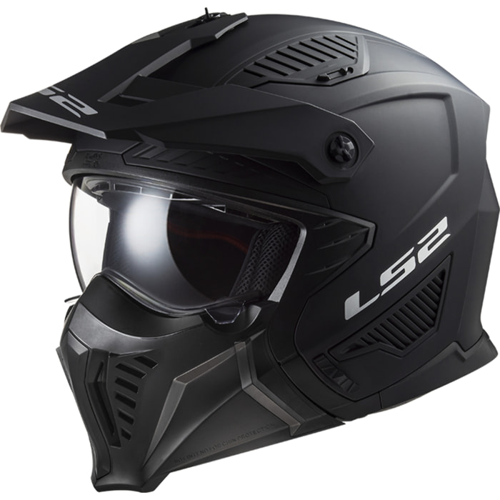 CASCO MOTO OPEN FACE LS2 OF606 DRIFTER SOLID MATT BLACK (E22.06)