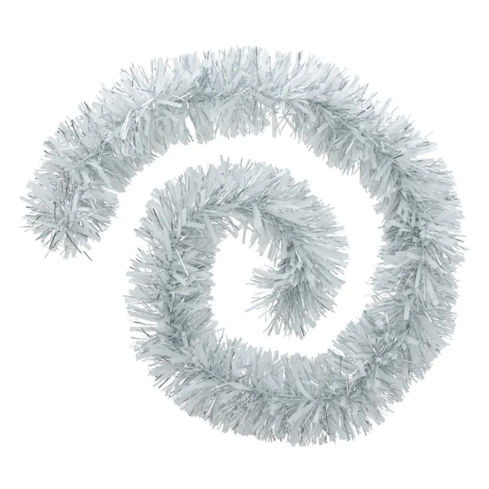 Guirlande de Noël boa 150x8x2m argent et blanc