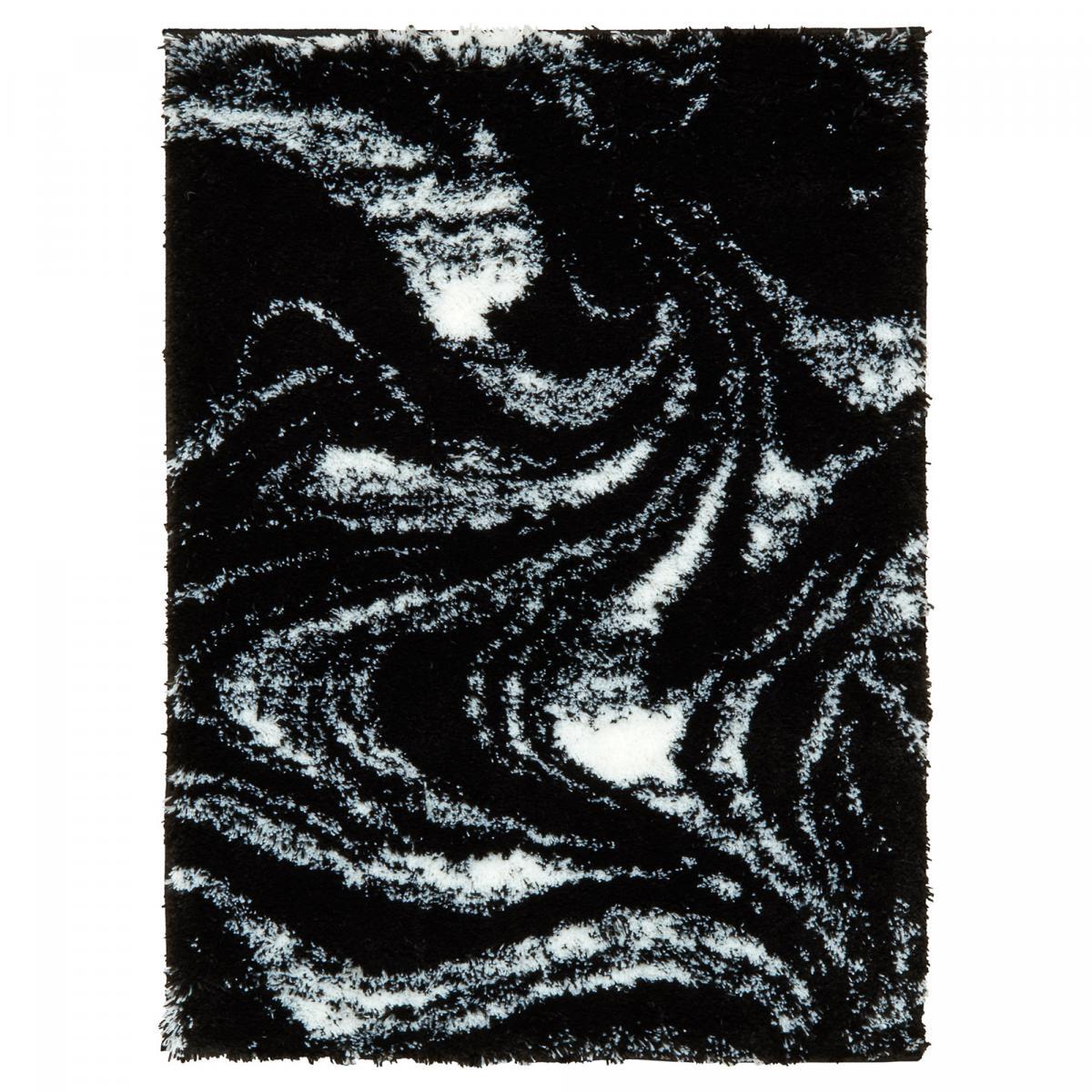 Tapis shaggy tissé motif abstrait KEBE
