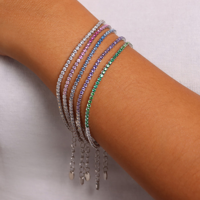 Bracciale Tennis con Cubic Zirconia Bianche