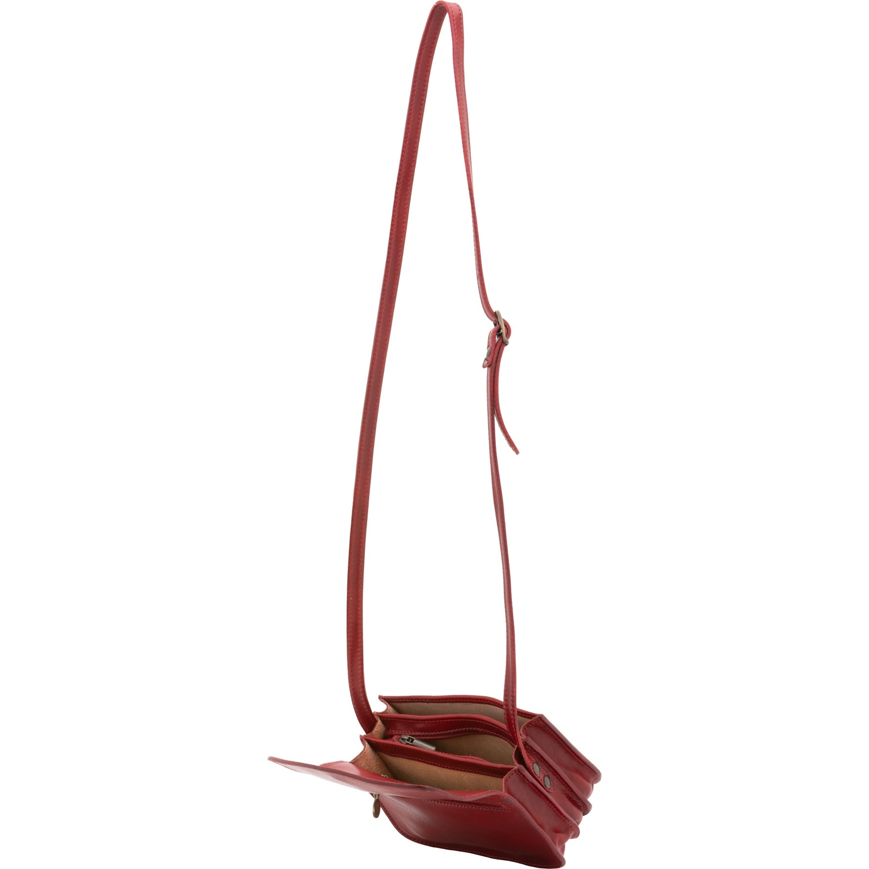 Borsa a tracolla da donna - Modello False - Vera pelle - 19.0 x 13.0 x 9.5 cm