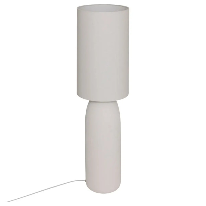 Lampadaire droit secteur Keyah gris H111cm