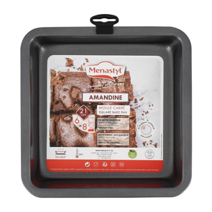 Moule à gâteau à forme carré en acier carbone 22,5cm AMANDINE