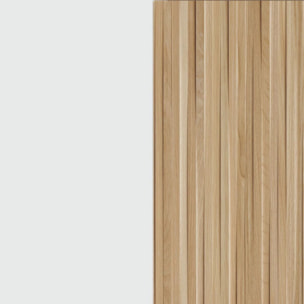 Pack salón con mesa de centro y mesa de comedor Alix Max Blanco Artik (Blanco Mate) - Natur