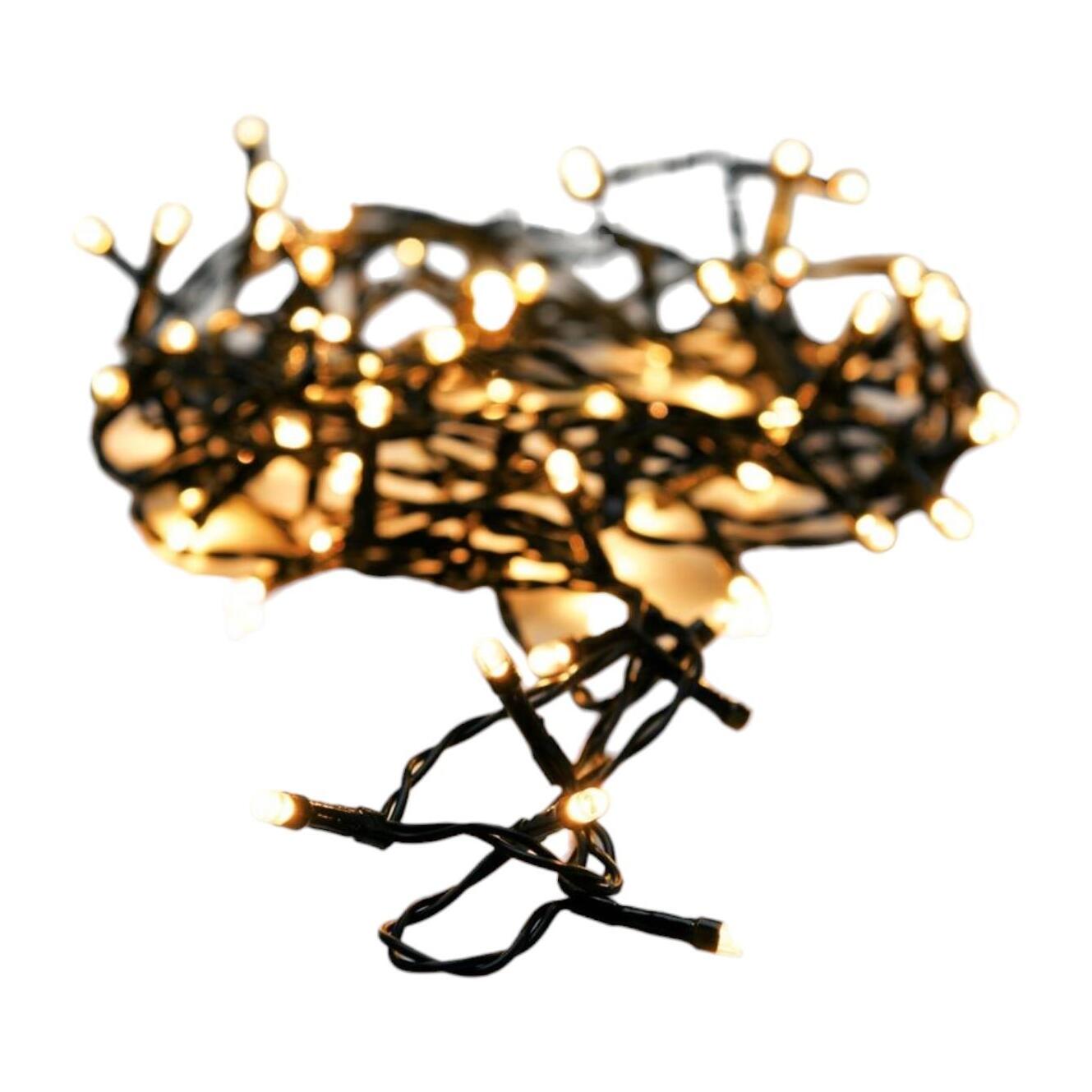 guirnaldas con 120 luces led en blanco cálido - cable 3m