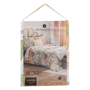 Parure imprimée June vert 240x220cm