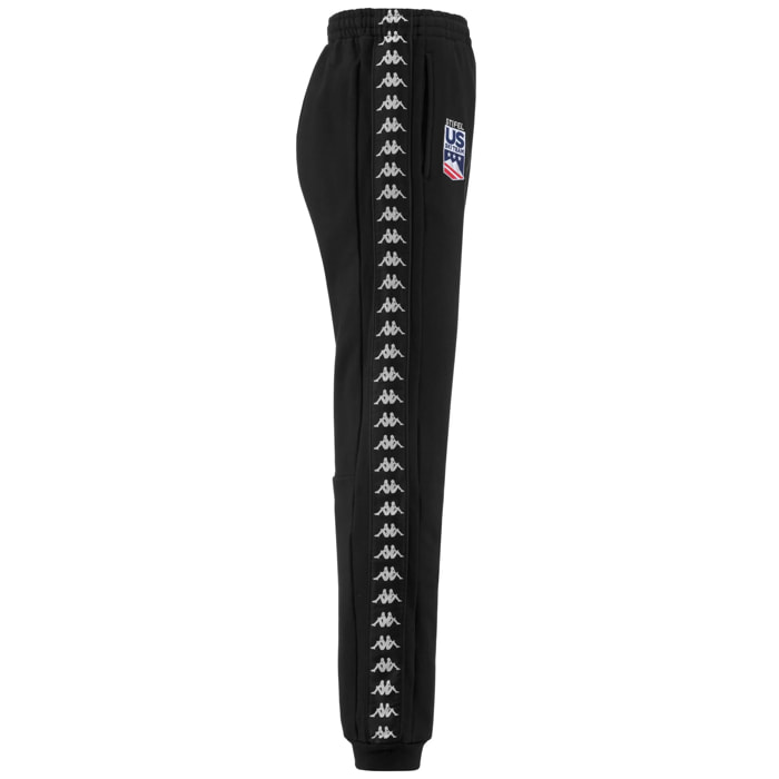 Kappa - Pantaloni Uomo Nero - 222 BANDA ARUFINZIP US