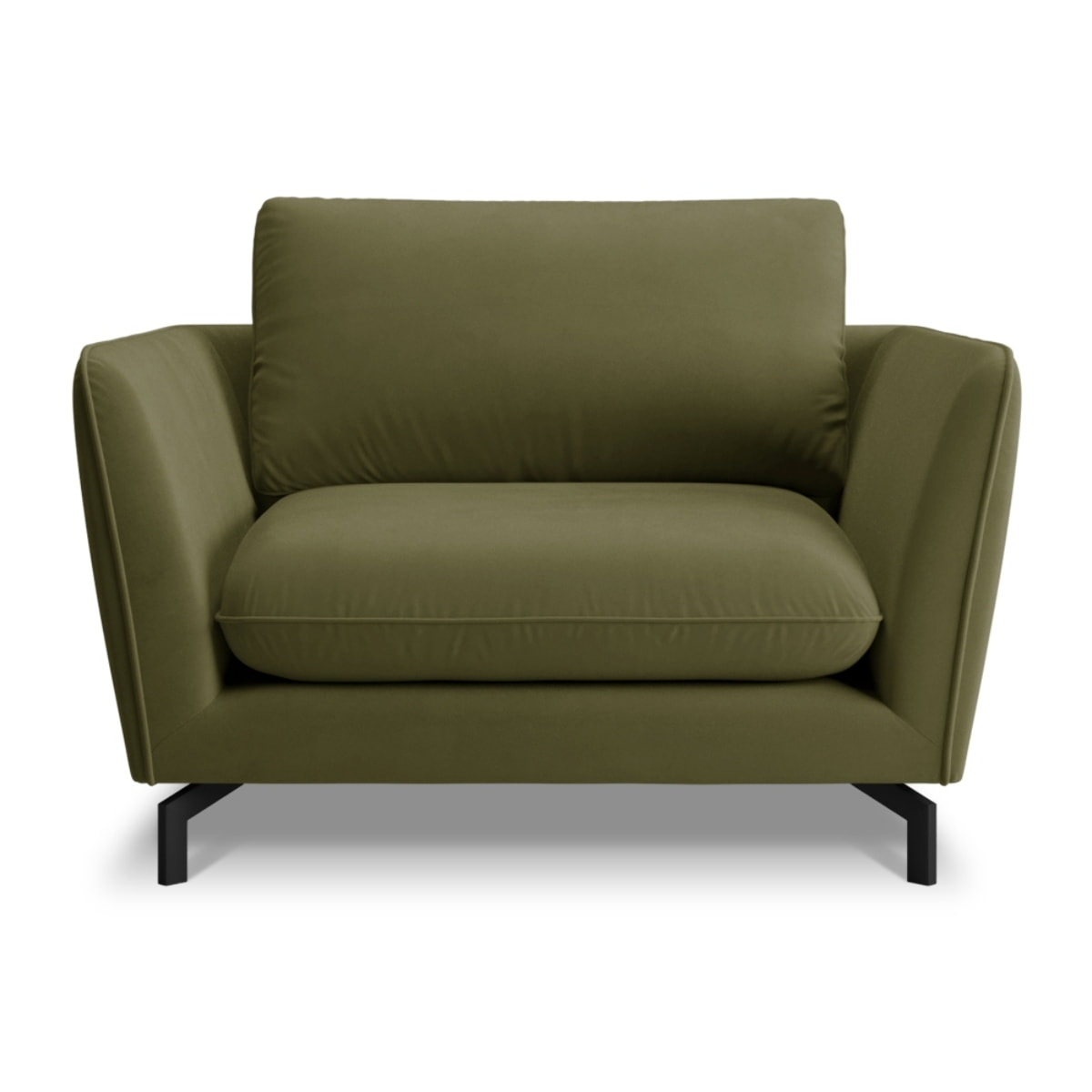 Fauteuil xl "Podium" en velours vert