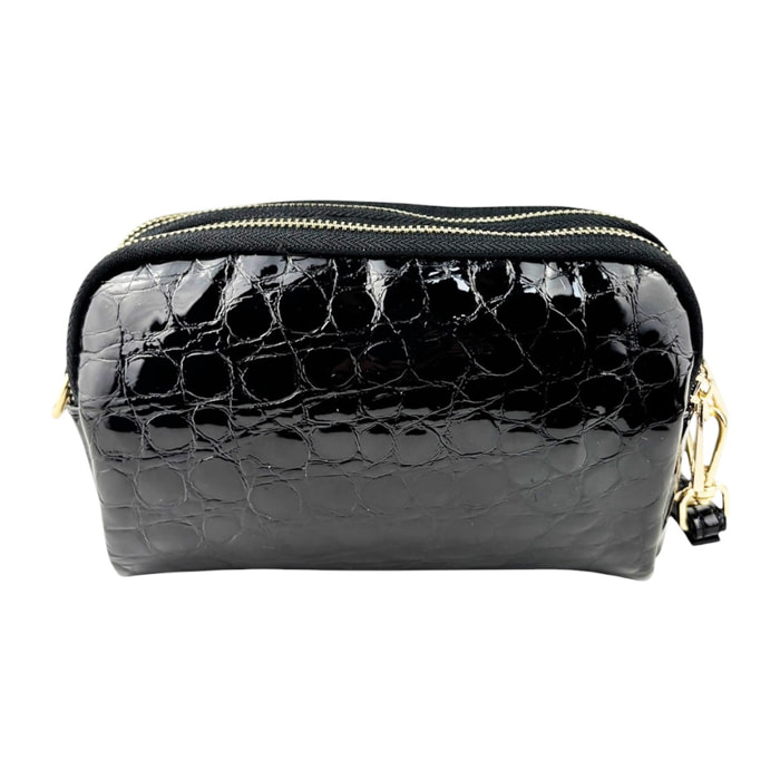 Pochette Cheval Firenze Saint Moritz Goffrata Nero