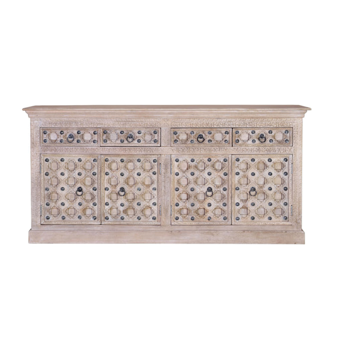Aparador de Madera de Mango Estilo Mediterráneo Moderno