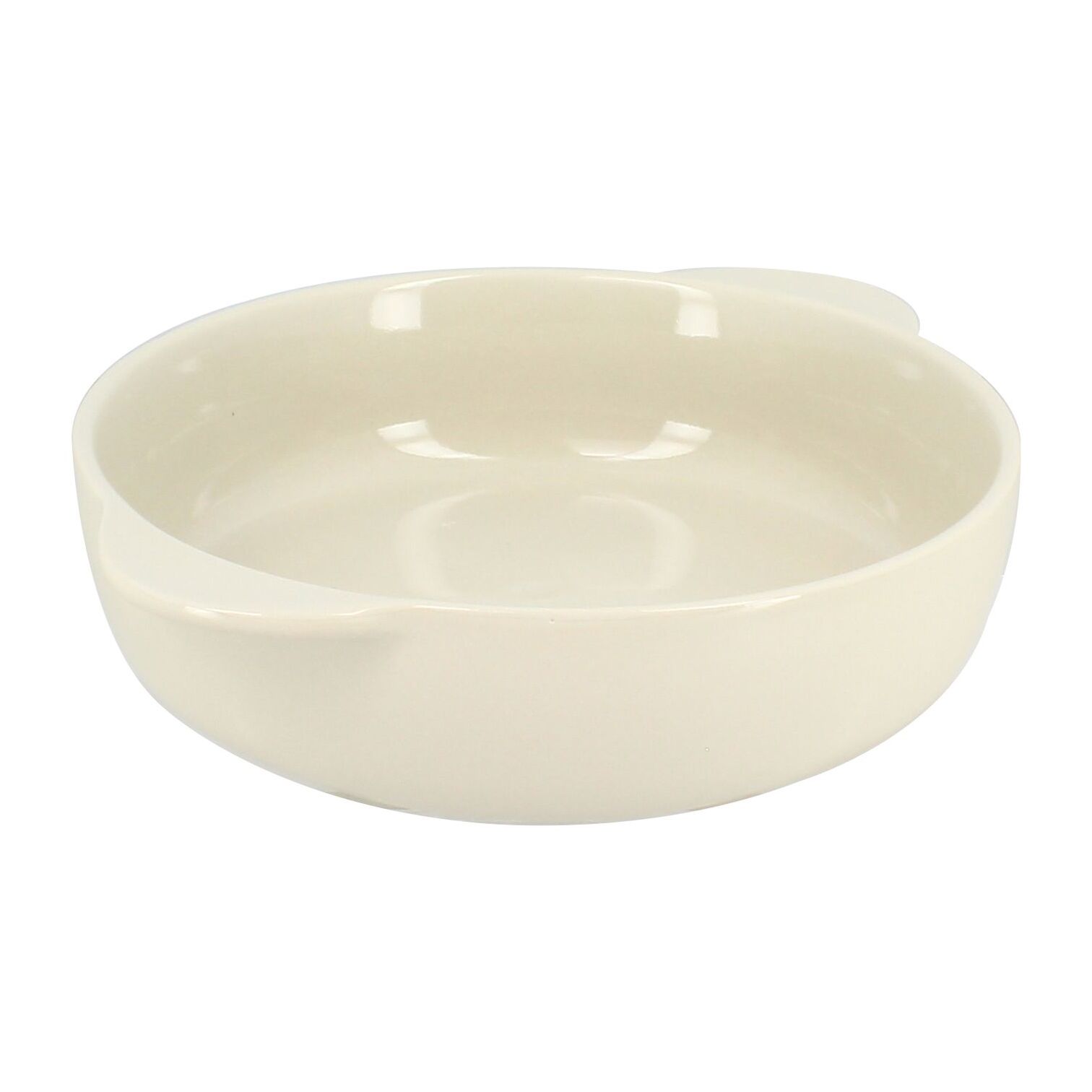 Plat à four rond en grès beige OCTAVE