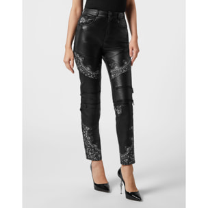 PHILIPP PLEIN Leather Trousers PAISLEY