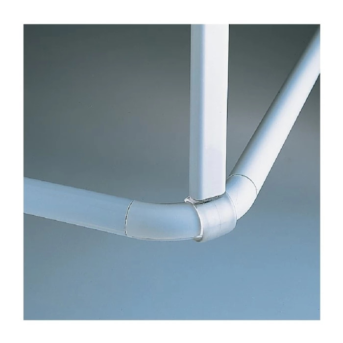 Support de plafond pour barre de douche modèle MAGIC UNIVERSAL Blanc Spirella