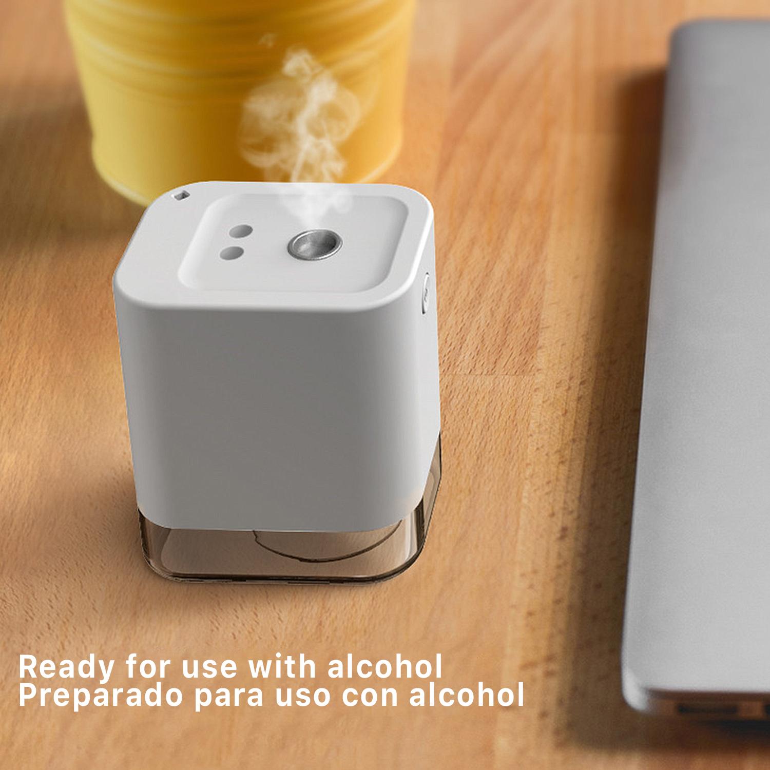 Dispensador inteligente automático por infrarojos nebulizador vertical para hidrogel alcohólico de 50ml con bateria recargable 1800 mah.