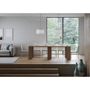 Console extensible 78x47/299 cm Allin Chêne Nature rallonges internes