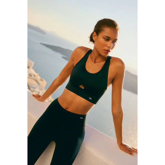 Reggiseno sportivo compressivo nero