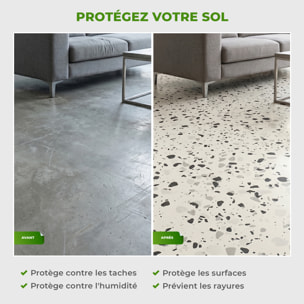 Rouleau adhésif sol terrazzo anti-dérapant étanche au mètre - Sticker Sol avec laminat de Protection en Plastique Anti-dérapant
