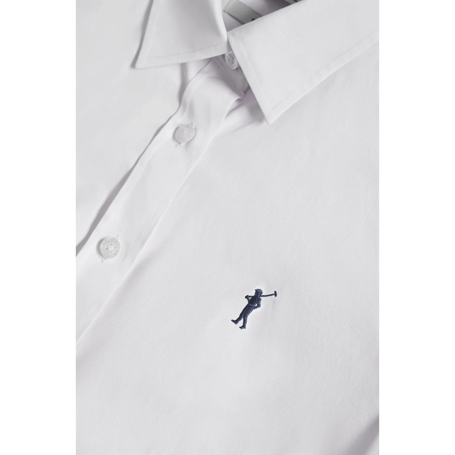 Camisa de popelín Slim Fit blanca con bordado Rigby Go