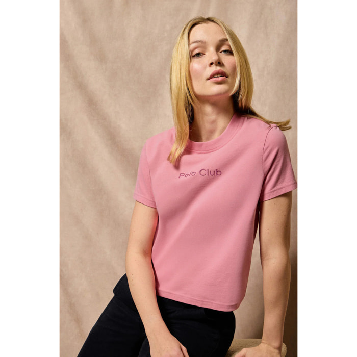 Camiseta Tori color rosa con logo Minimal Combo Polo Club