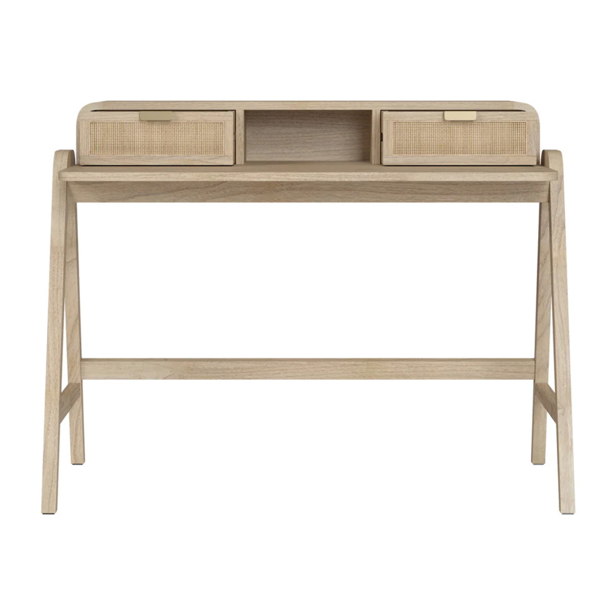 Bureau en bois de mindi et cannage - Khao