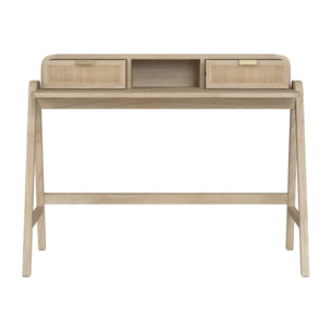 Bureau en bois de mindi et cannage - Khao