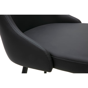 Chaises design noires (lot de 2) CULT