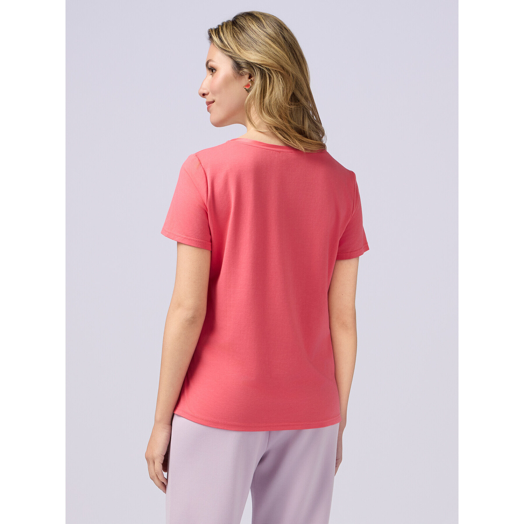 Oltre - Camiseta bimaterial - Rojo