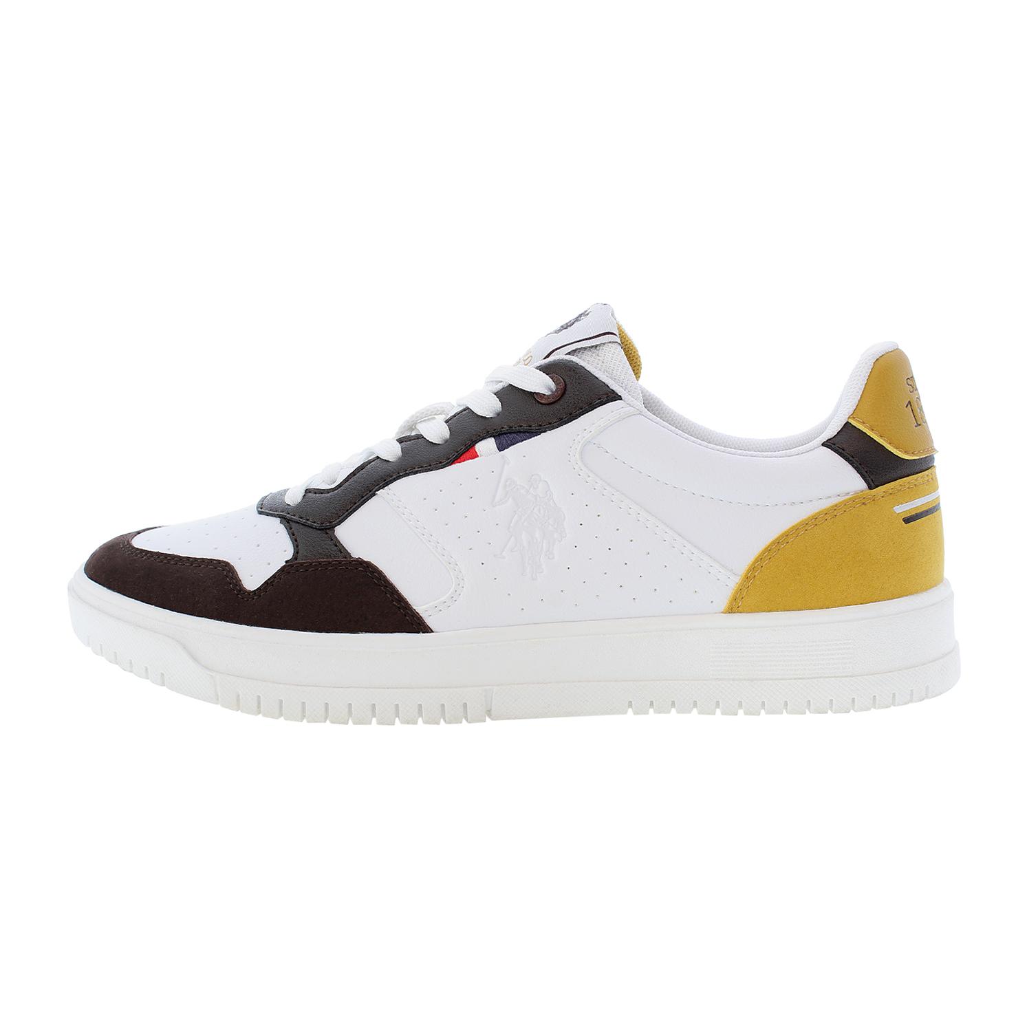 Sneakers U.S. Polo Assn. bianco-marrone scuro