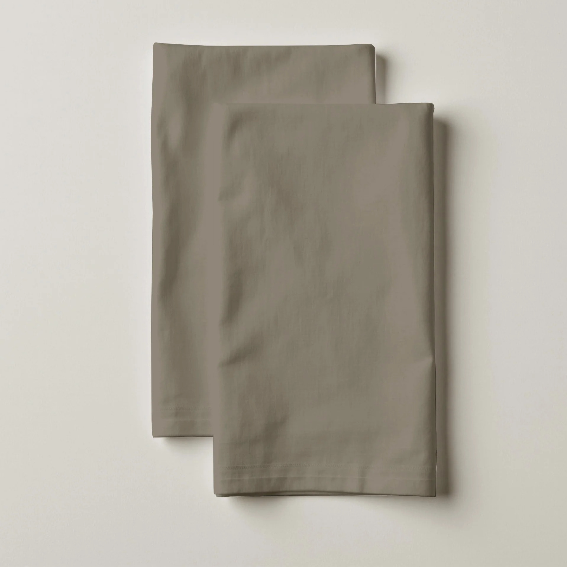 Lot de 2 torchons de cuisine 100% coton Harvard Taupe