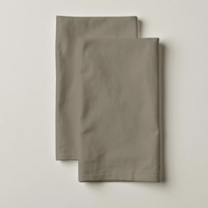 Lot de 2 torchons de cuisine 100% coton Harvard Taupe