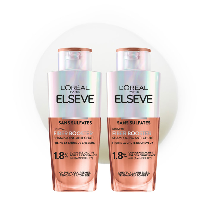 L'Oréal Paris Elseve Fiber Booster Lot de 2 Shampooings Anti-Chute 2x200ml
