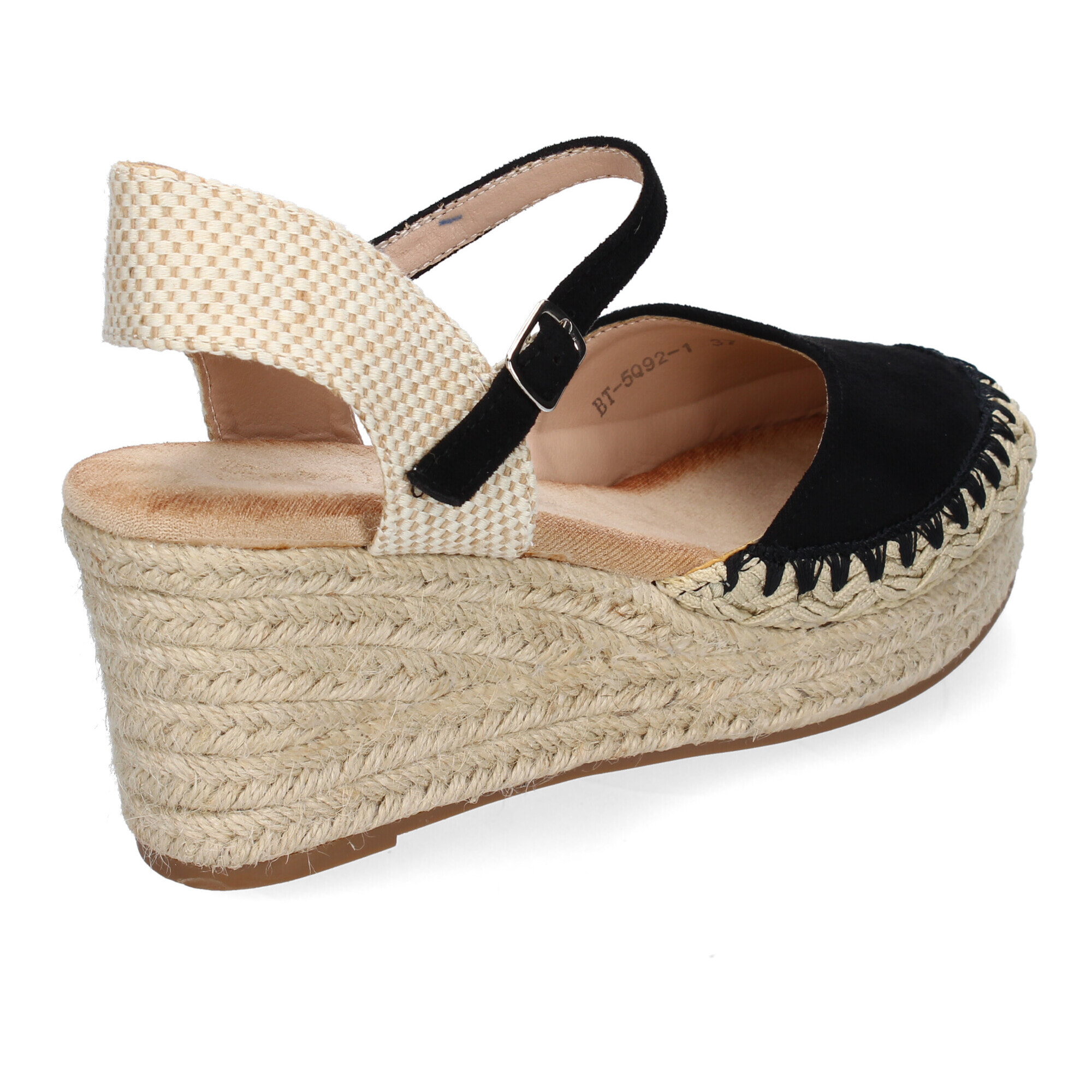 Sandalia de Cuña de Yute para Mujer, Comodas y Elegantes con Detalles Trenzados