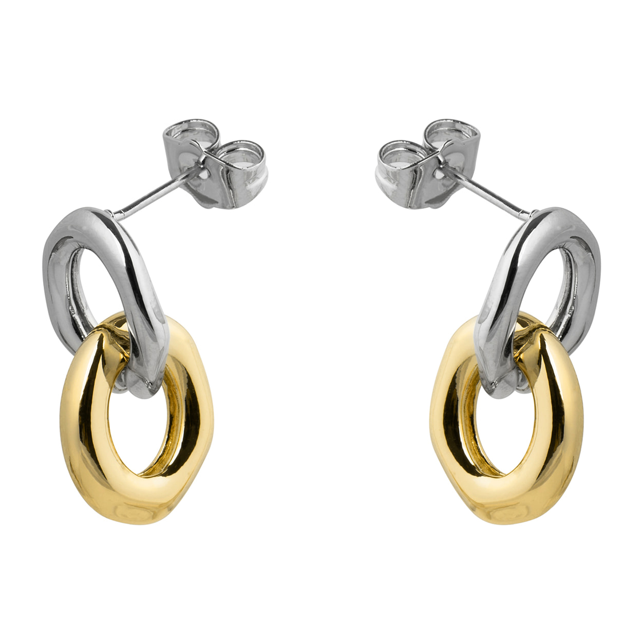 Pendientes acabado en rodio, Oro Amarillo y Rosa de 18K