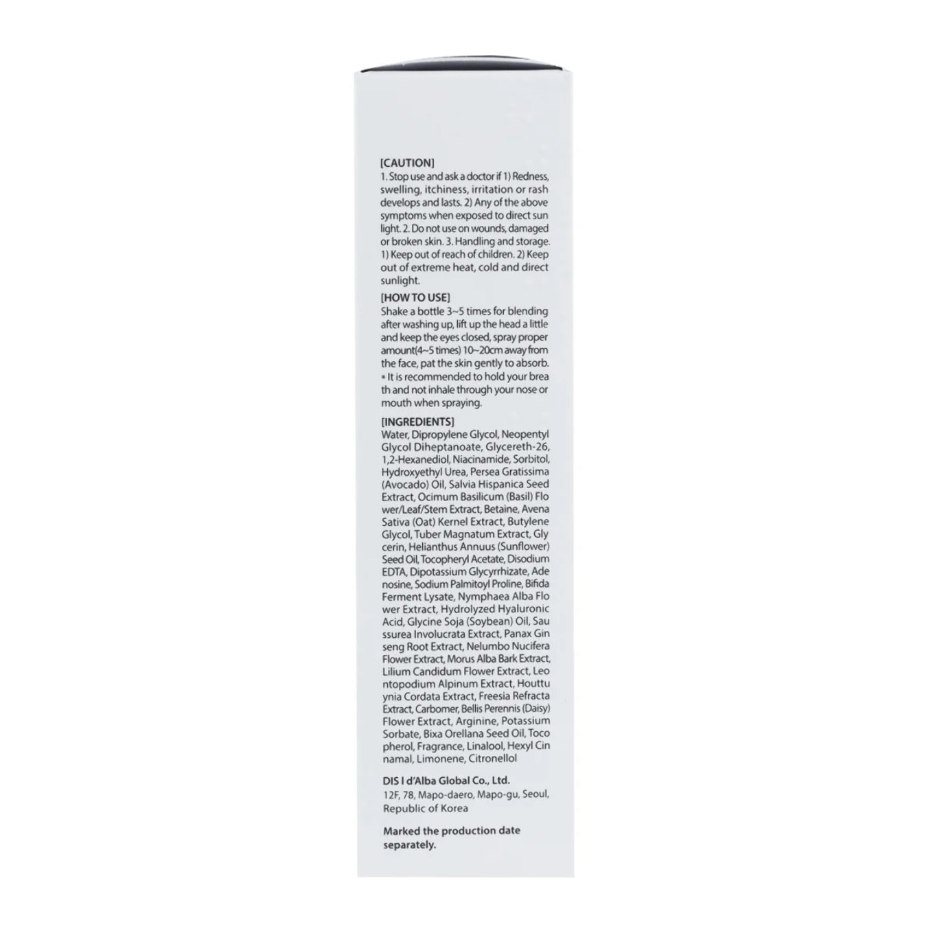 Sérum en spray White Truffle First Spray Serum d'Alba 50 ml