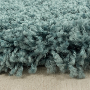 Tapis poils longs shaggy tissé motif uni RIBI