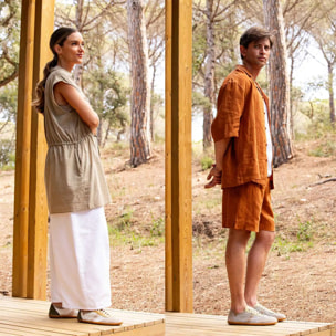 Zapatos N5293 MULTI MATERIAL TOFFEE/ EL VIAJERO color Toffee