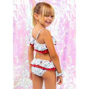 Bikini de Niña Con Estampado de Frutas