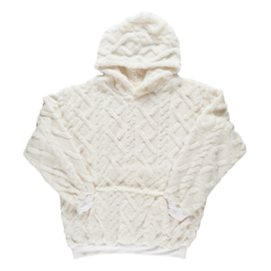 Sweat A Capuche Hoodie Flemme De Ouf Blanc