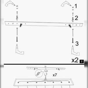 Lámpara de techo - Negro Cobre, 67x17 x111