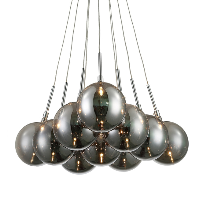 Tomasucci Lustre BOULES MIROIR FUMEES Multicolore