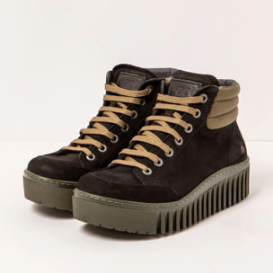 Botines 1532 NOBUCK BLACK-KAKI/BRIGHTON color Black-kaki