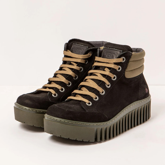 Botines 1532 NOBUCK BLACK-KAKI/BRIGHTON color Black-kaki