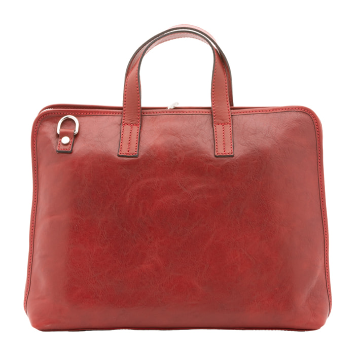 Borsa a mano  unisex In Vera pelle Made in Italy 40x30x5 cm