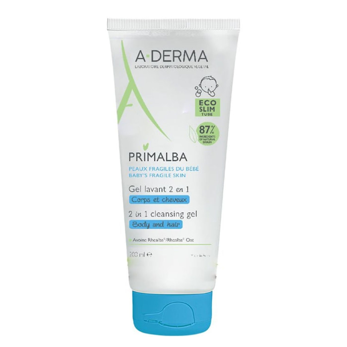 Primalba - Gel Lavant Bébé 2 en 1 - Corps et Cheveux 200 ml