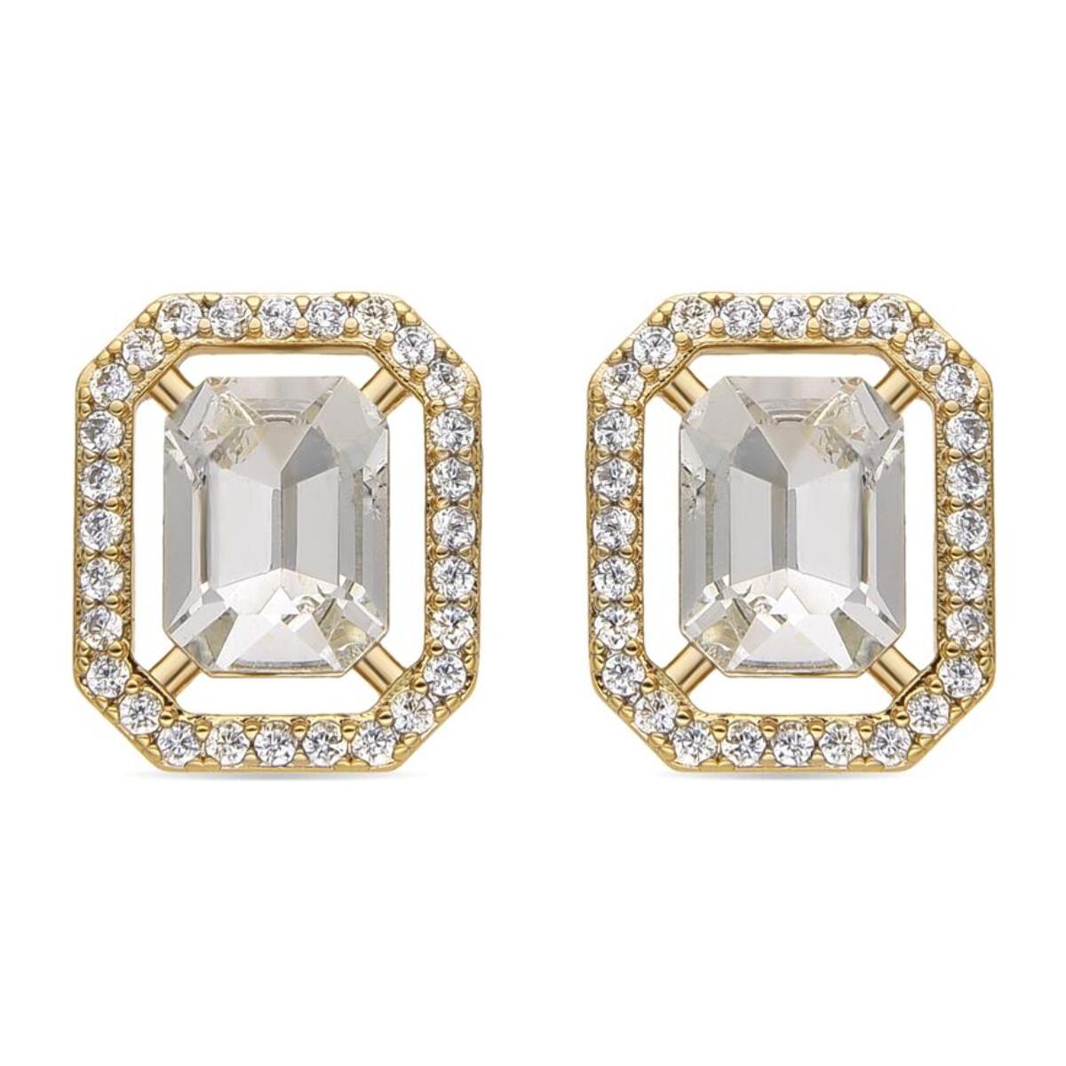 Pendientes con Circonita Brillante acabado oro 18k