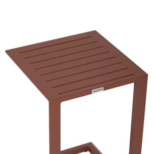 Table d'appoint de jardin Evasion 38x38cm acajou