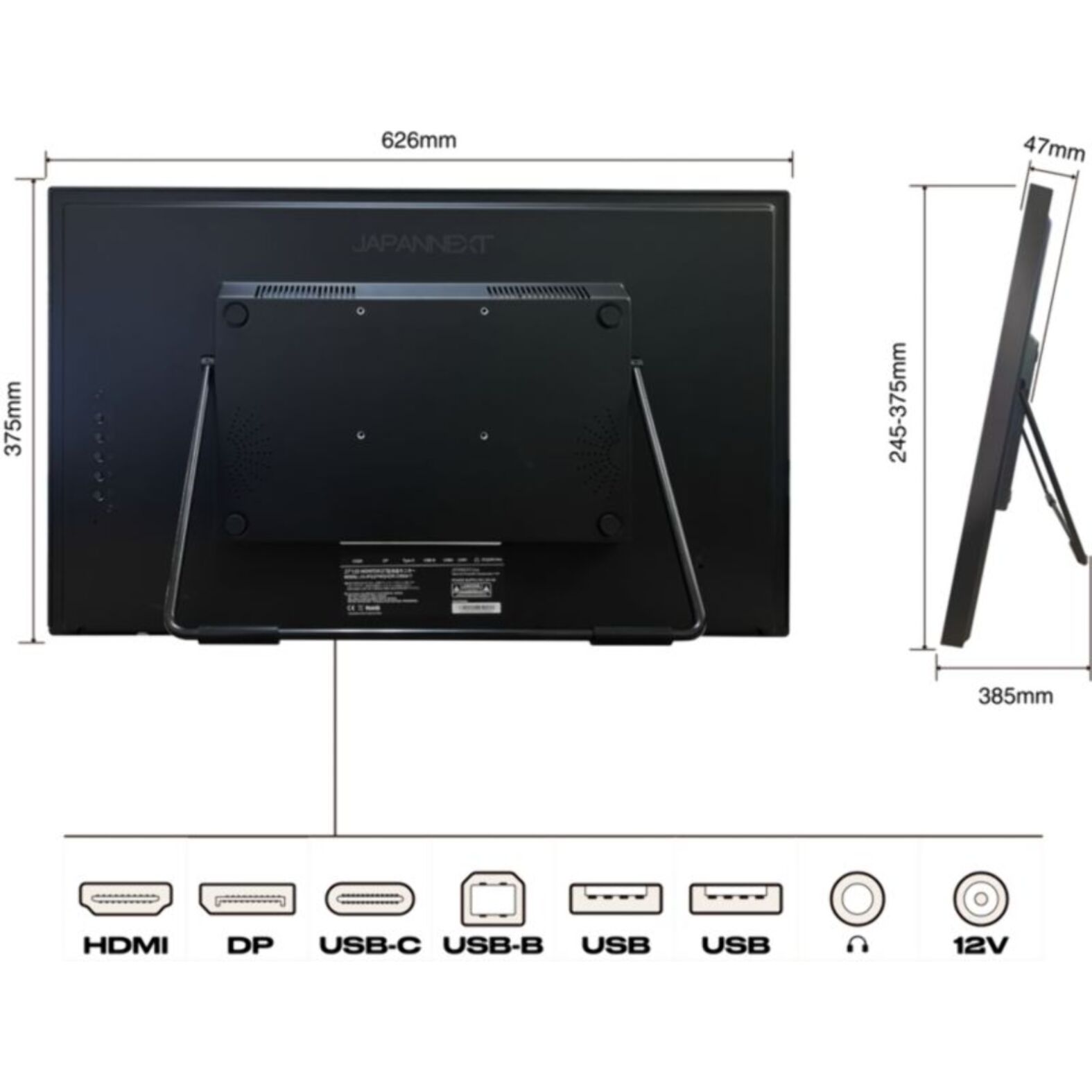 Ecran pc portable JAPANNEXT JN-IPS27WQHDR-C65W-T Plat 27" Tactile